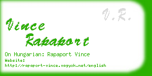 vince rapaport business card